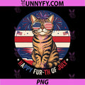 Funny Cat 4th of July PNG, Happy Fur-th of July PNG