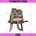Funny Cat 9 Lives 0 Taxes PNG, Humor Lazy Kitty Meme PNG