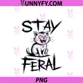Funny Cat Anti Social PNG, Humor Stay Feral PNG
