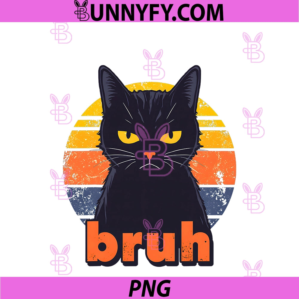 Funny Cat Bruh PNG, Meme Graphic PNG