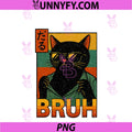 Funny Cat Bruh PNG, Meme Japanese Anime Gifts PNG