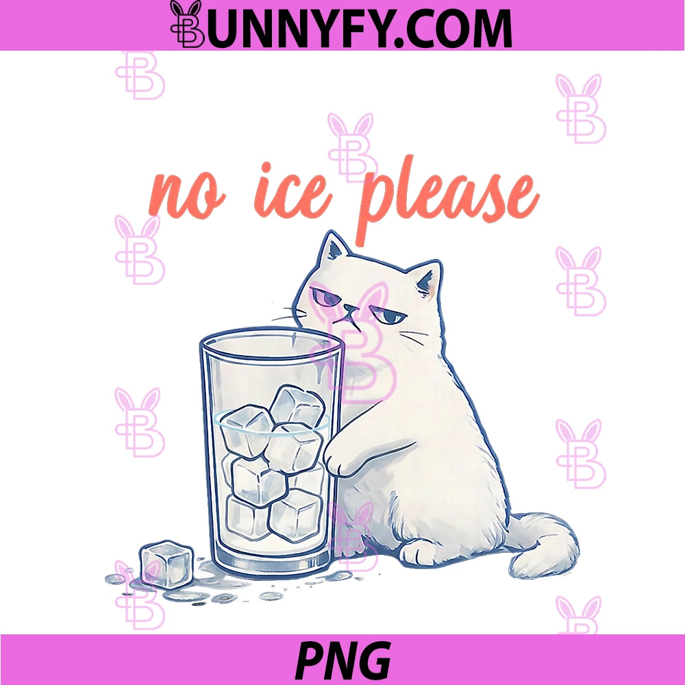 Funny Cat PNG, Meme No Ice Please PNG