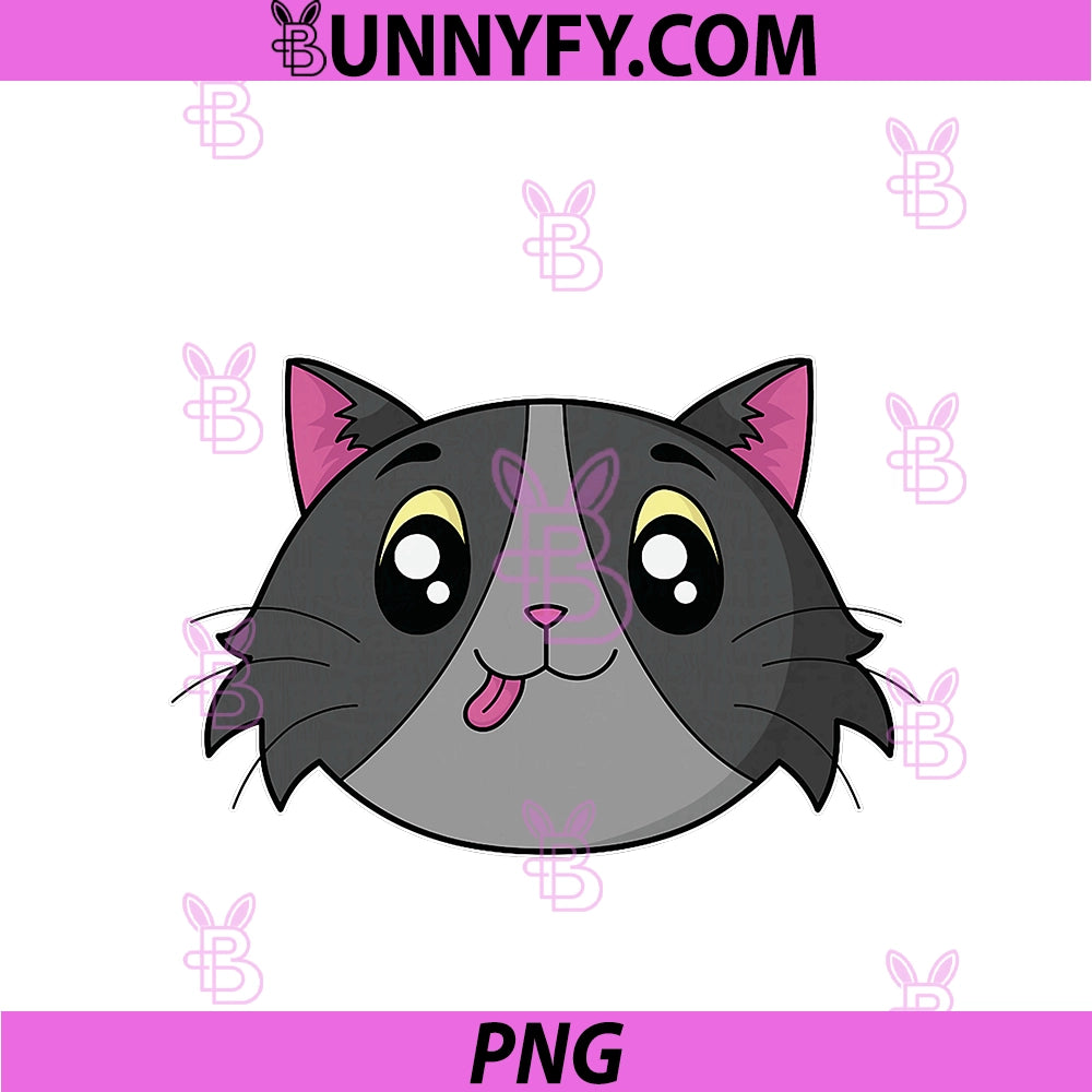 Funny Cat PNG, With Big Eyes Sticks Out Tongue PNG
