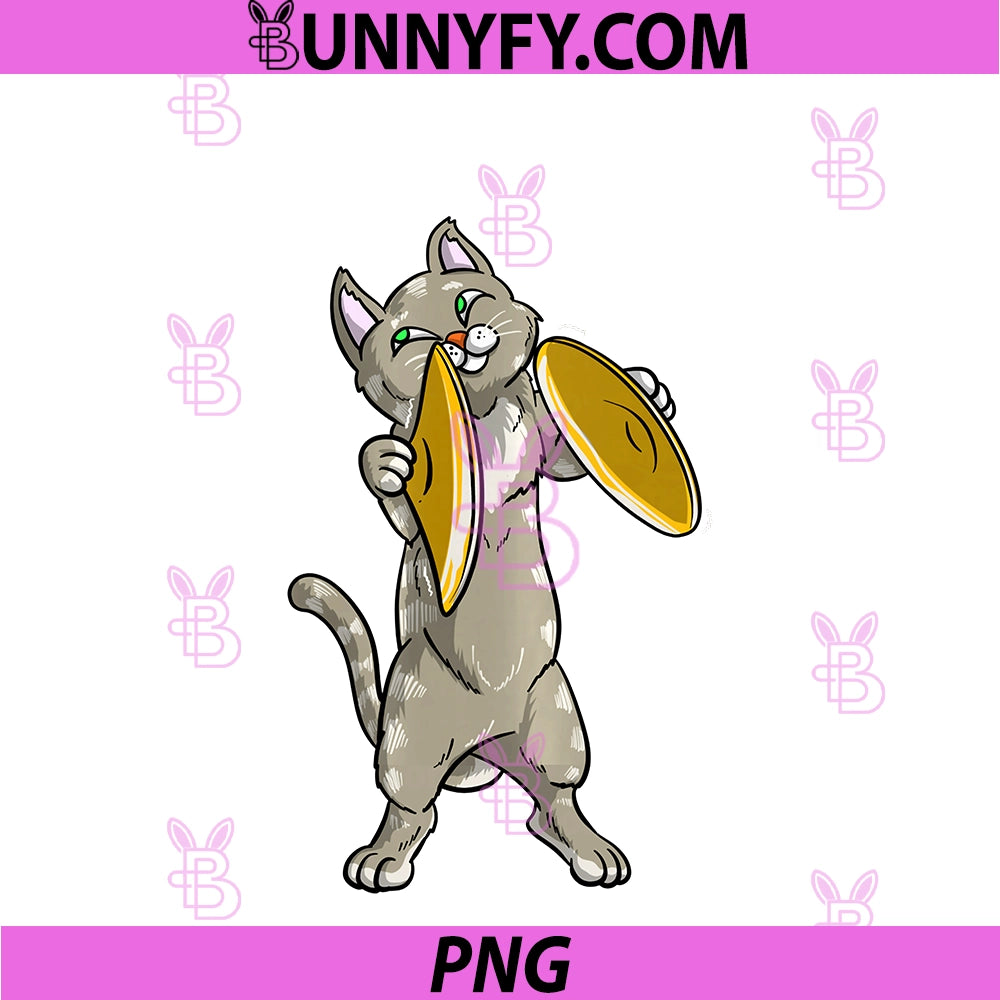 Funny Cat Playing Cymbal  Cool Animal PNG, Drummer Lover Gift PNG