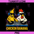 Funny Chicken Banana PNG, Design PNG