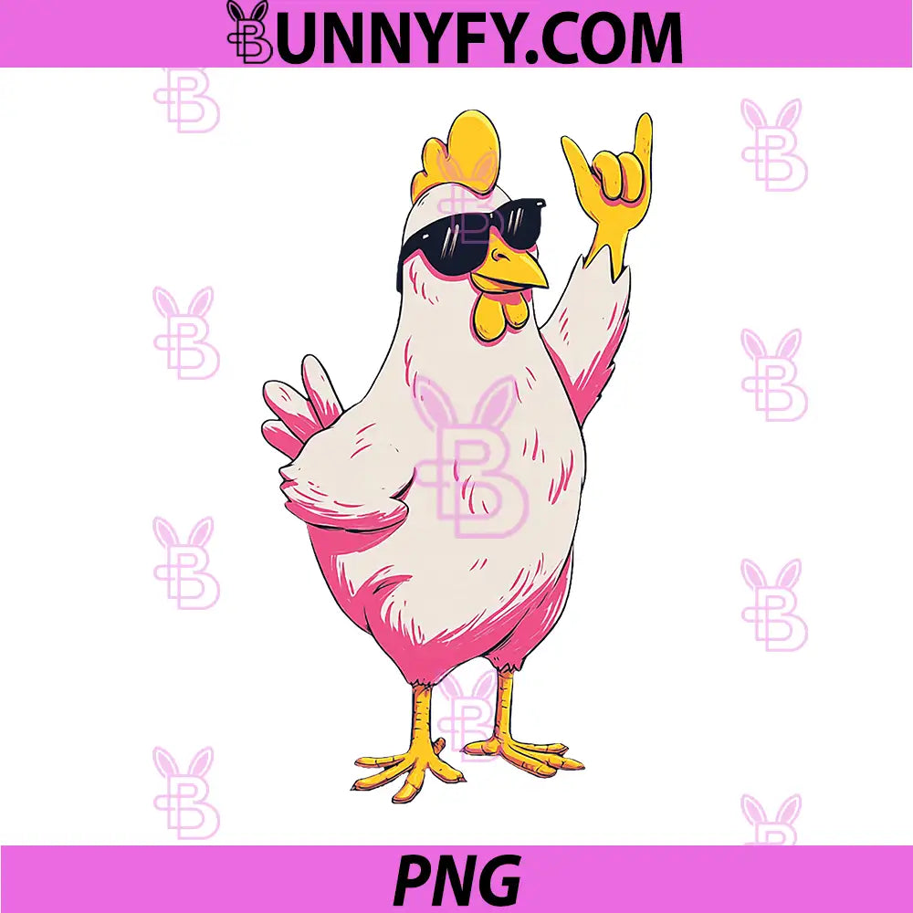 Funny Chicken Retro PNG, Style Cartoon Poultry Humor Design PNG