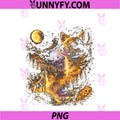 Funny Chihuahua Howling At The Moon PNG,  Mystical Art PNG