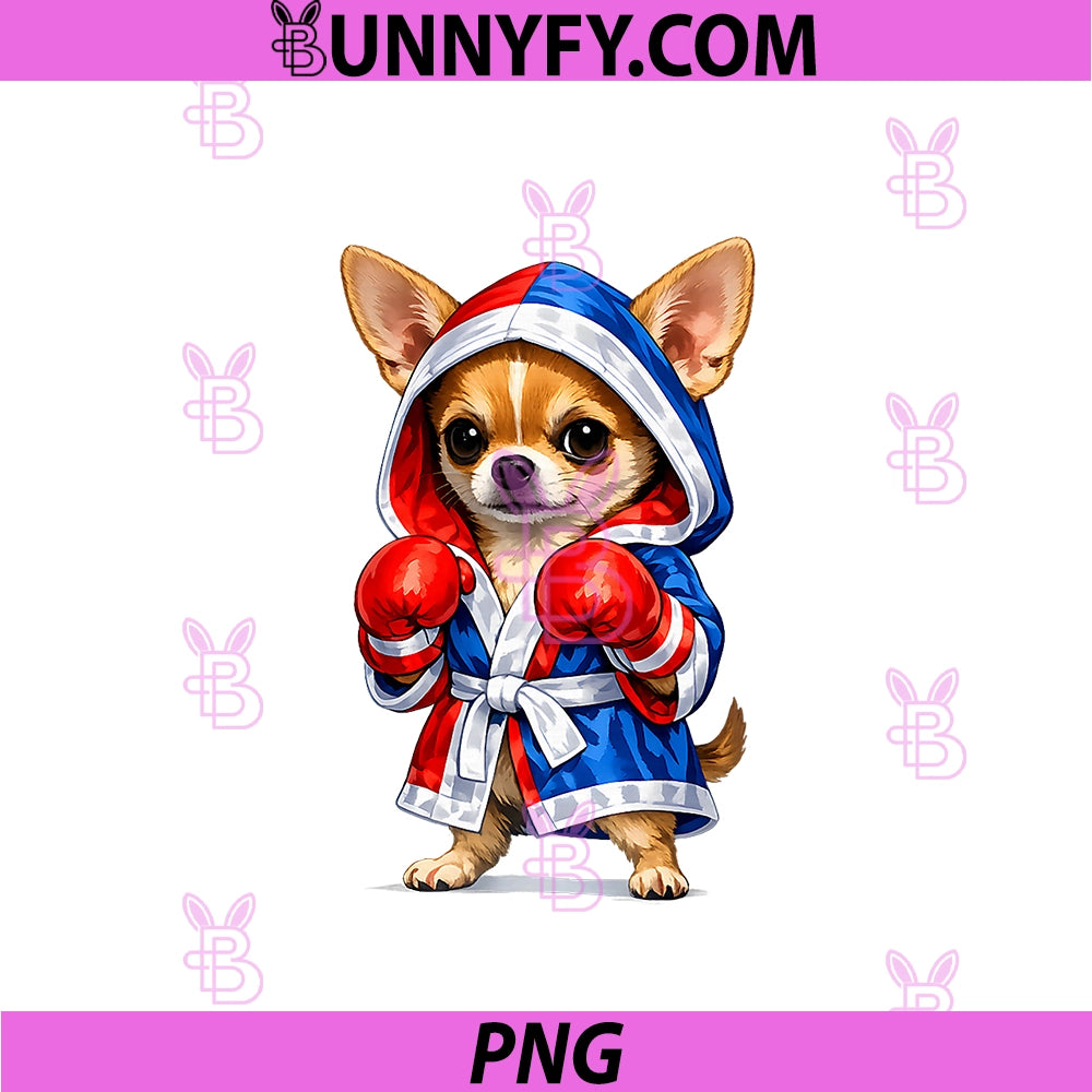 Funny Chihuahua PNG, Boxing Attire PNG