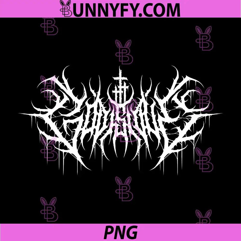 God Is Love Death Metal Logo PNG, Christian Cross Black Metal Art PNG