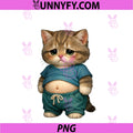 Funny Cute Cat PNG, Adorable Belly Out Cats Lover PNG
