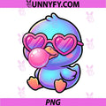 Funny Cute Duck PNG, Blowing Bubble Gum Animal PNG