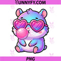Funny Cute Hamster PNG, Blowing Bubble Gum Animal PNG