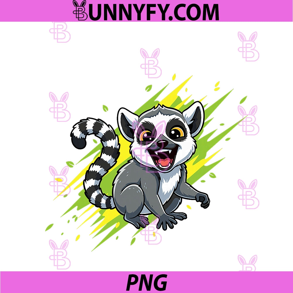 Funny Cute PNG, Lemur Cartoon PNG