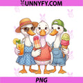 Funny Cute PNG, Summer Duckling Ice Cream Duck PNG