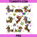 Funny Dachshund Mardi Gras PNG, Weiner Dog New Orleans Party PNG