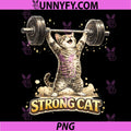 Funny Deadlift Cat PNG, Meme Gym Cat Lover Workout PNG