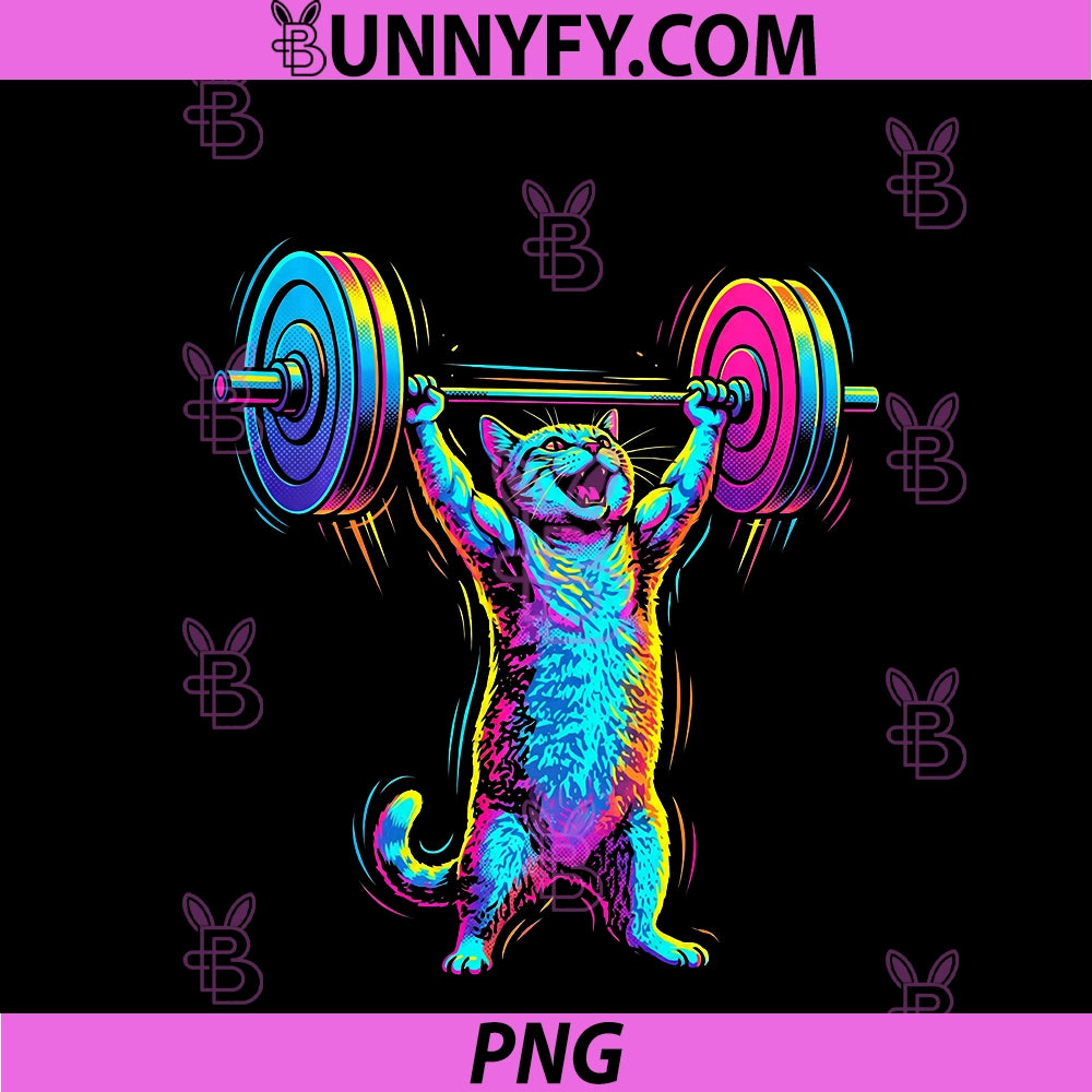 Funny Deadlift Cat Meme PNG, Gym Cat Lover Workout PNG