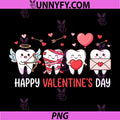 Funny Dental Nurse Squad PNG, Happy Valentine Day Teeth Cupids PNG