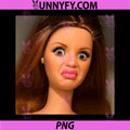 Funny Doll Face PNG, Meme Disgusting PNG