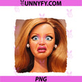 Funny Doll Face Meme PNG, Hilarious Disgusting Style Humor Art PNG