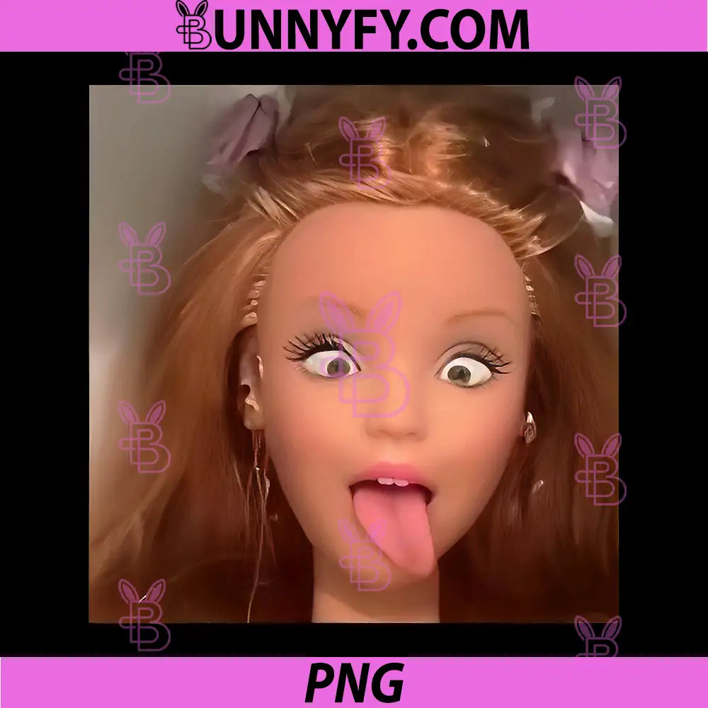 Funny Doll Face Meme Expression PNG, Creepy Cute Toy Reaction PNG