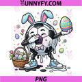 Funny Drip Soccer Bunny PNG, Easter Day PNG