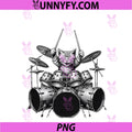 Funny Drummer Cat Playing Drum PNG, Set Music Art PNG