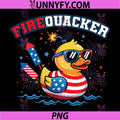 Funny Duck Firequacker PNG, Patriotic Fourth of July PNG