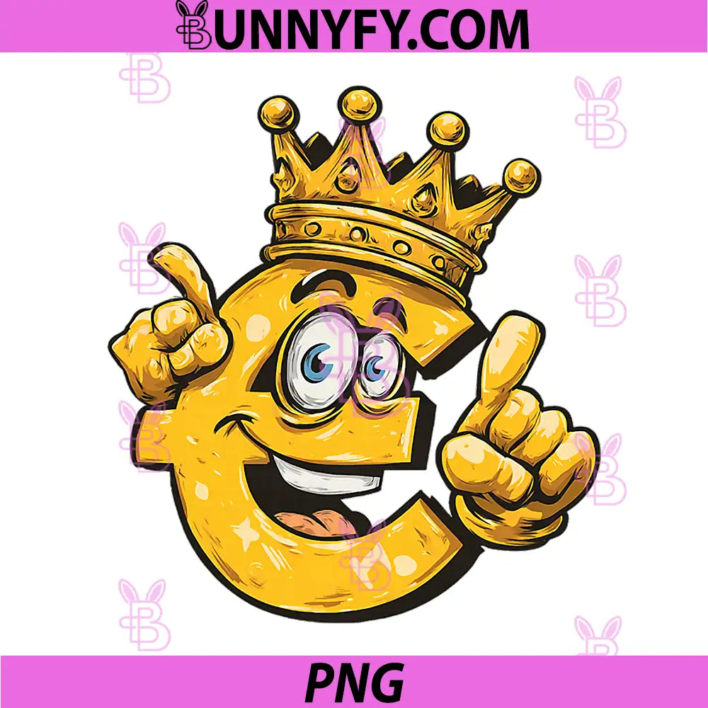 Funny Euro PNG, Mascot with Crown for Cash Lovers PNG