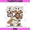 Funny Faith Over Fear PNG, Carrying The Cross Peace Christian PNG