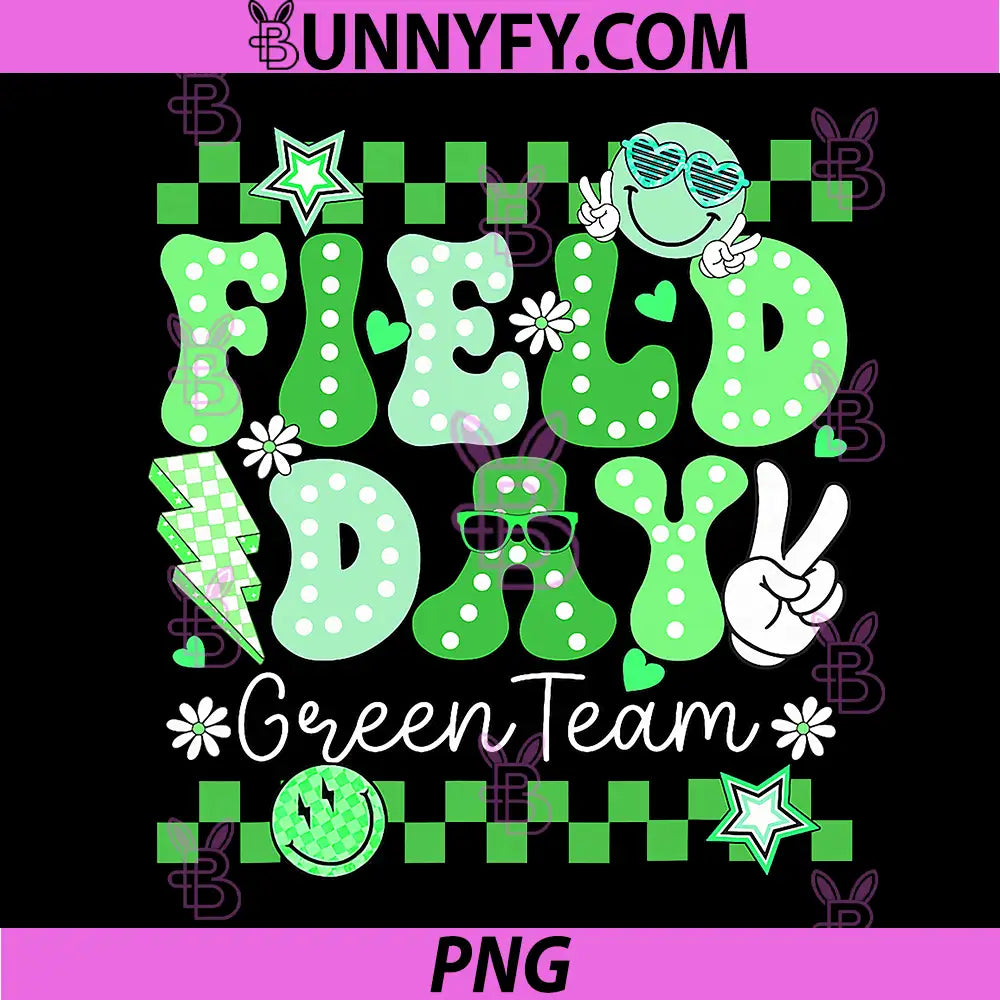 Funny Field Day Green Team PNG, Field Trip Matching Teacher PNG