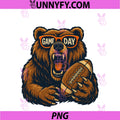 Funny Football Bear Game Day PNG, Vintage Shirt Fans PNG
