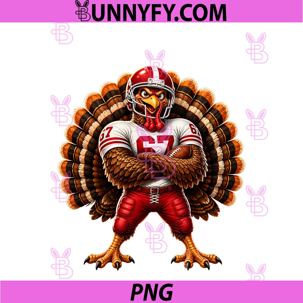 Funny Football Lovers Turkey Six Seven Meme PNG, Thanksgiving PNG