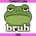 Funny Frog Bruh PNG, Meme Humor Animal Lover PNG