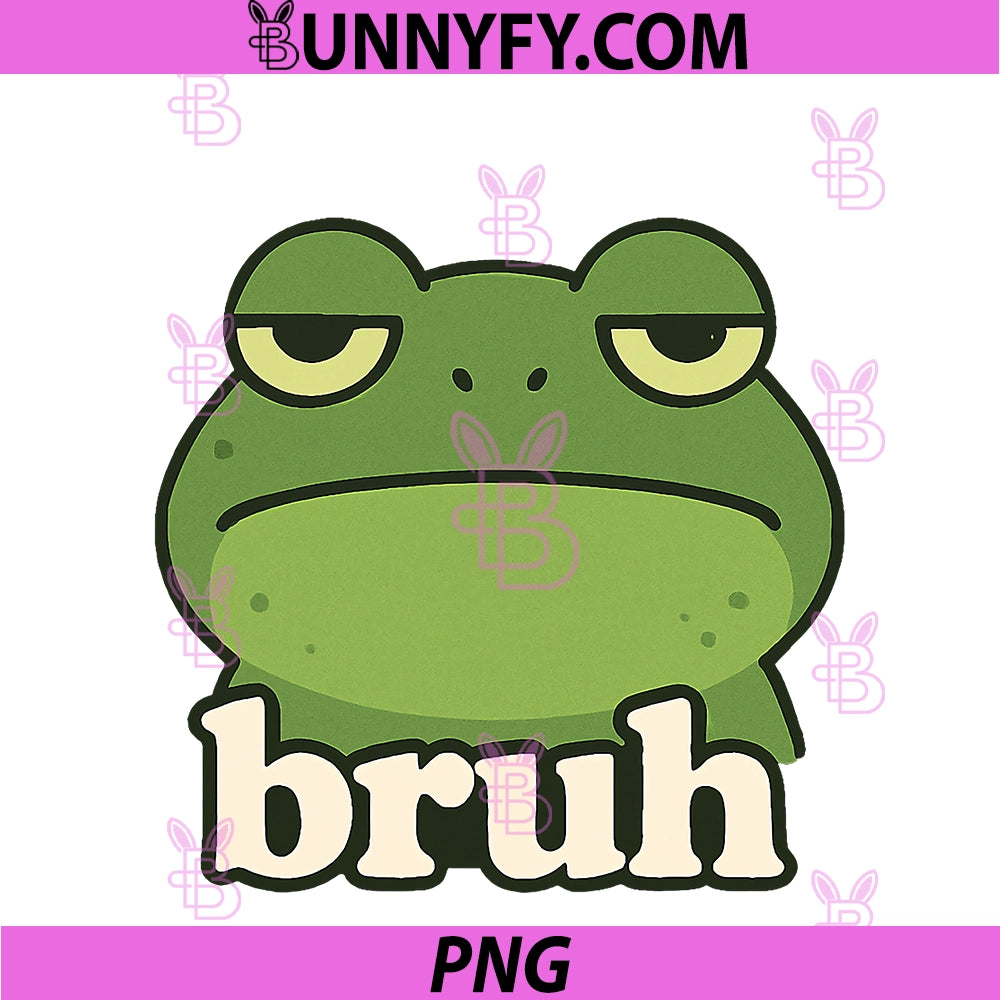 Funny Frog Bruh Meme PNG, Humor Animal Lover PNG