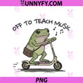 Funny Frog Off To Teach Music PNG, Choir Director Music Teacher PNG