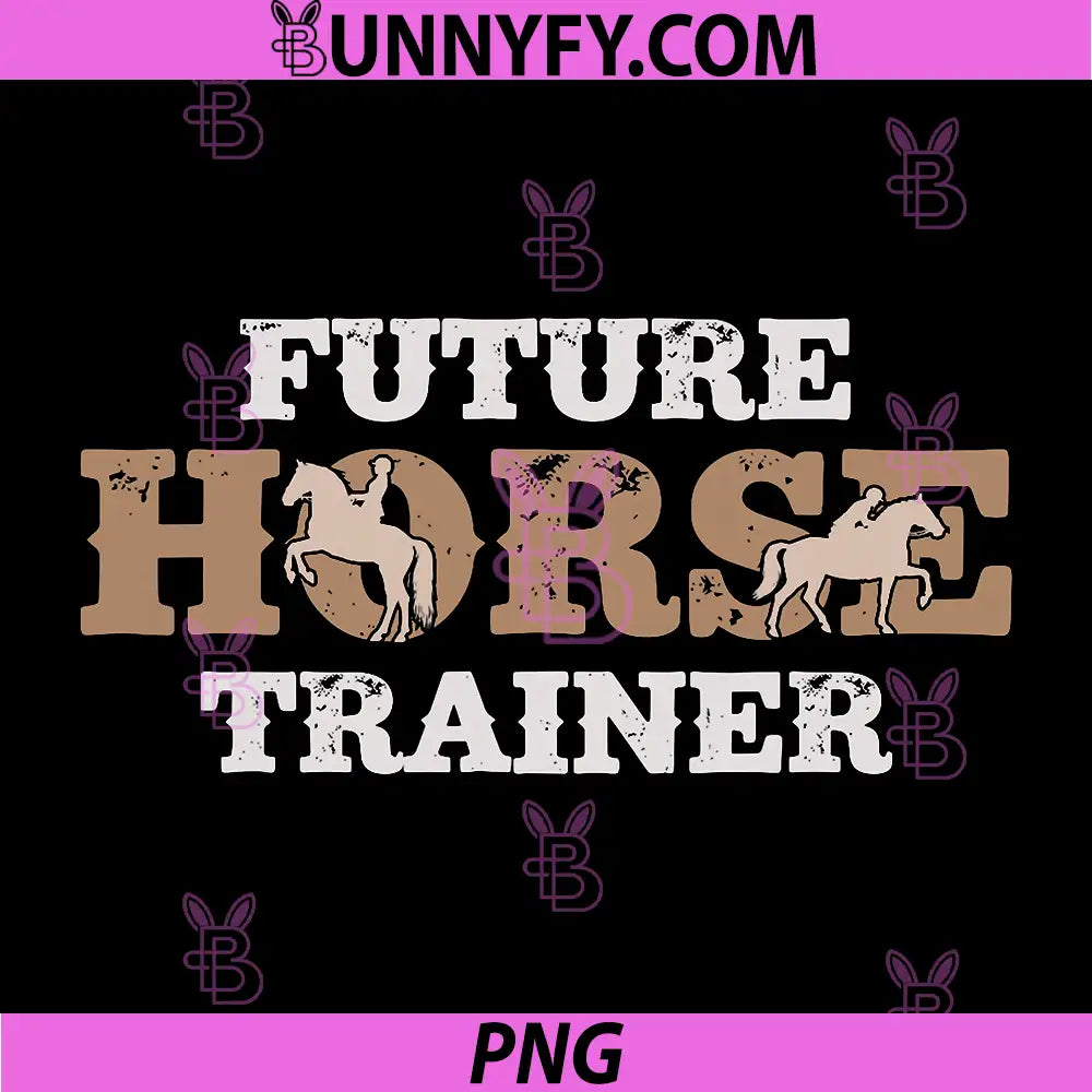 Funny Future Horse Trainer PNG, Riding Horse Silhouette PNG