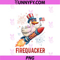 Funny Goose Fourth Of July PNG, Firequacker Independence Day Performance PNG