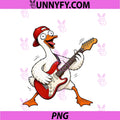 Funny Goose PNG, Playing Electric Guitar PNG