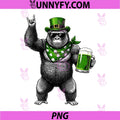 Funny Gorilla St Pattys PNG, Shamrock Beer PNG, St Patricks Day PNG