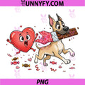 Funny Great Dane Heart PNG, Valentine Dog PNG