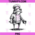Funny Grumpy Frog Chef PNG, Grumpy Frog Cook PNG