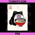 Funny Grumpy Frog Ramen PNG, Sumi-e Kawaii Ink Painting Japanese PNG