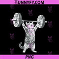 Funny Gym Cat Lifting Kitten Deadlift PNG, Workout Meme Cat Lover PNG