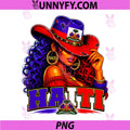 Funny Haitian Girl Haiti Flag PNG, Proud Caribbean PNG
