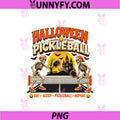 Funny Halloween Pickleball PNG, Game Skeletons And Pickle Ball PNG