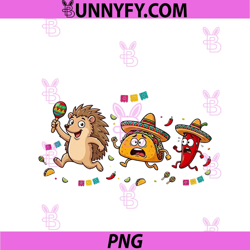 Funny Hedgehog Cinco De Mayo PNG, Mexican PNG