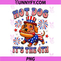 Funny Hotdog 4th of July PNG, Dachshund Patriotic USA Flag PNG