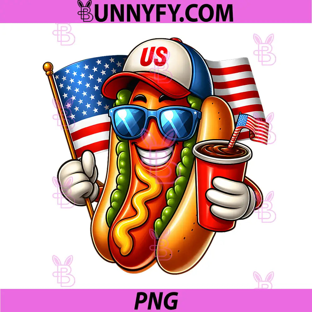 Funny Hotdog US Flag PNG, Meme Patriotic PNG
