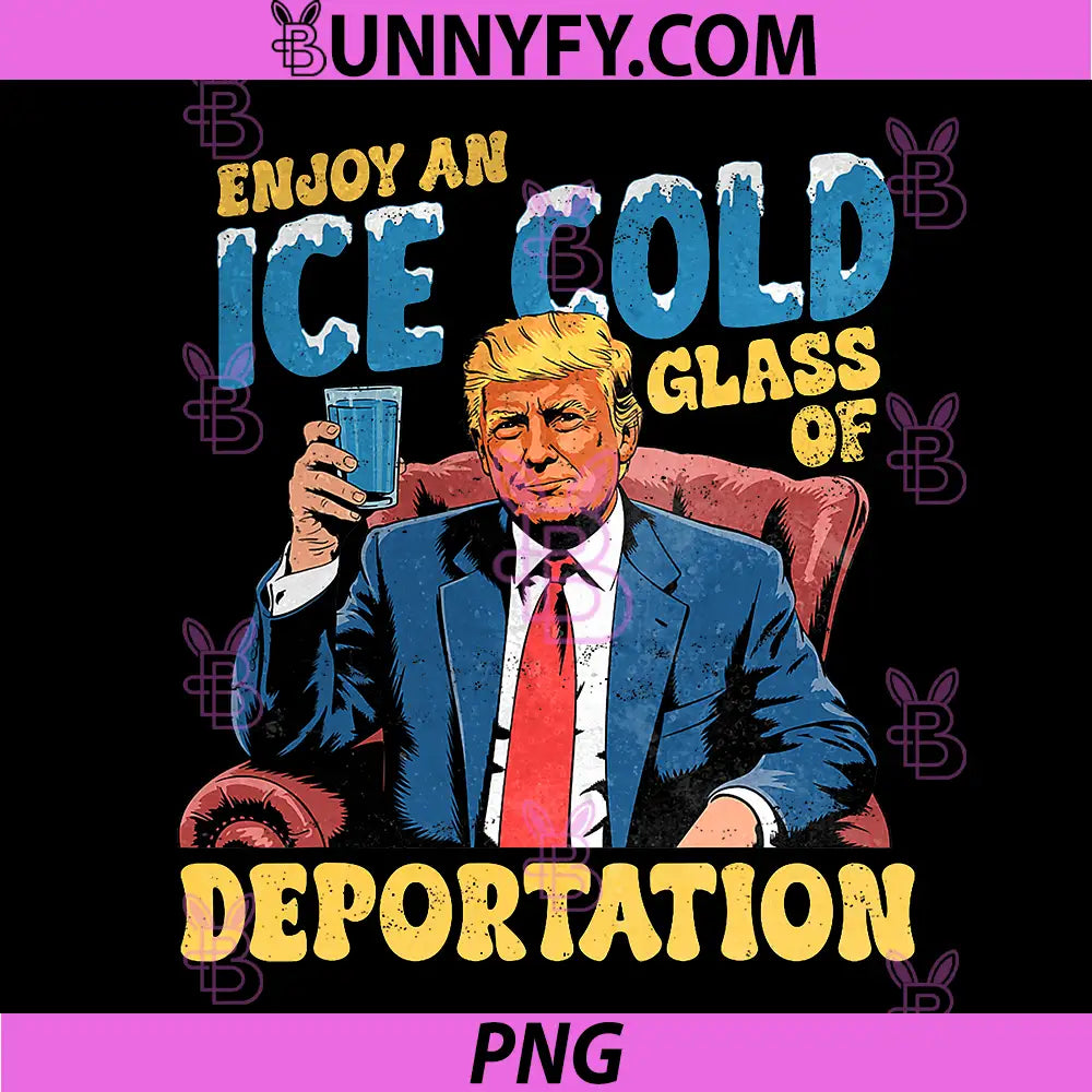 Funny ICE PNG, Enjoy An Ice Cold Glass of Deportation PNG